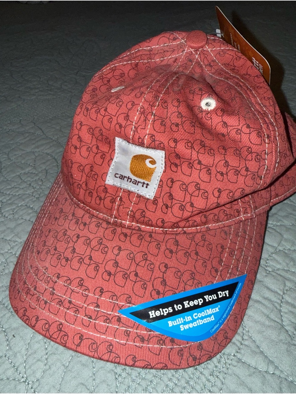 Carhartt for Women Coral Allover Logo Cap NWT - Picture 2 of 3